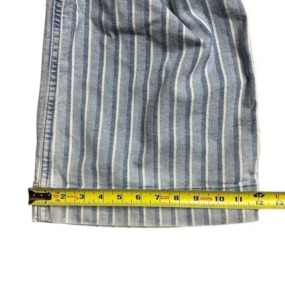 AG Adriano Goldschmied Women's Rosie High Waist Crop Wide Leg Jeans Sz 32 Stripe - Picture 13 of 13